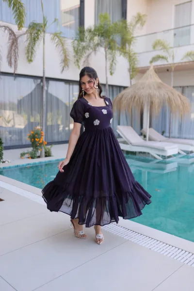 Premium Designer Floor Length Party Wear Gown for Women